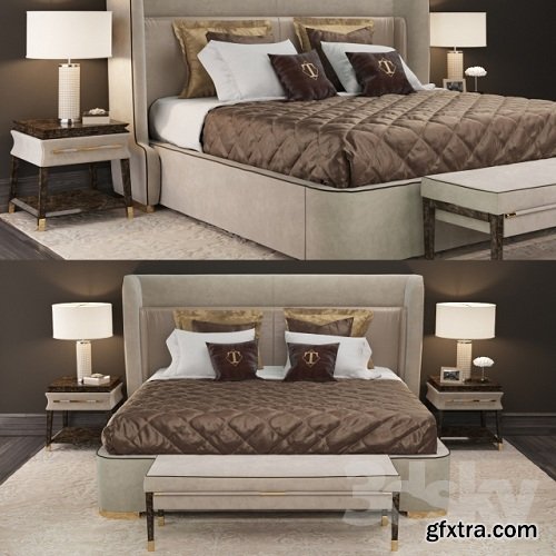 Bedroom Set Turri 3d Model