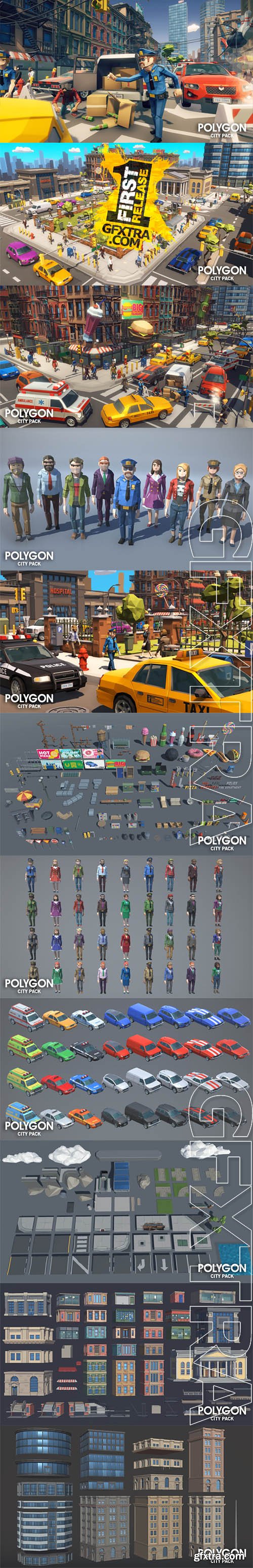 Cgtrader - POLYGON - City Pack Low-poly 3D model