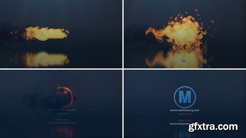MotionArray Fire Explode Logo 163512