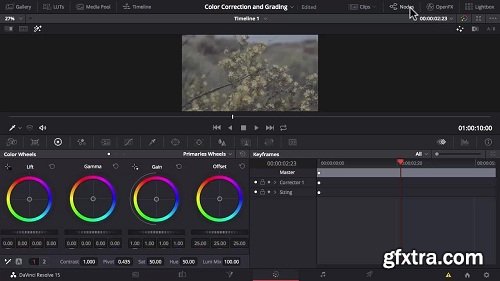 Color Correction and Color Grading of videos with DaVinci Resolve 15