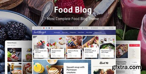 ThemeForest - Food Blog v1.0.4 - WordPress theme for personal food recipe blog - 19055295 - NULLED