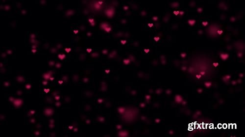 MotionArray 8k Reddish Pink Hearts Background 163621