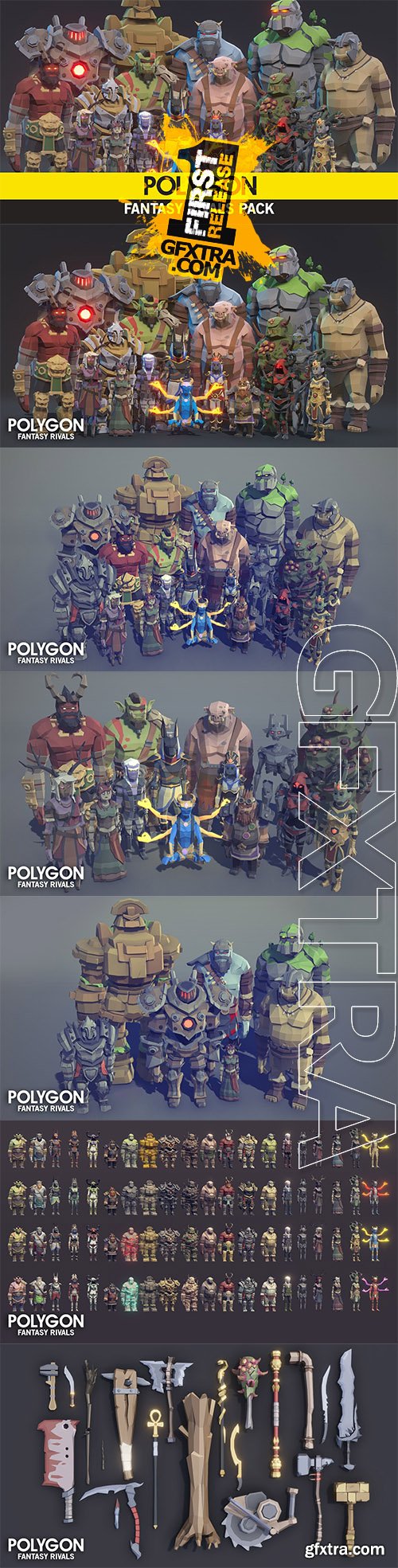 Cgtrader - POLYGON - Fantasy Rivals Pack Low-poly 3D model