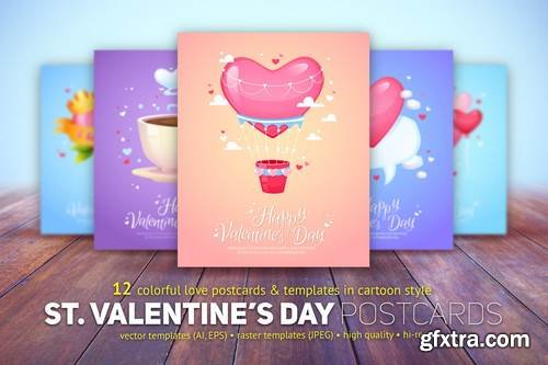 St. Valentine\'s Day Cards Templates
