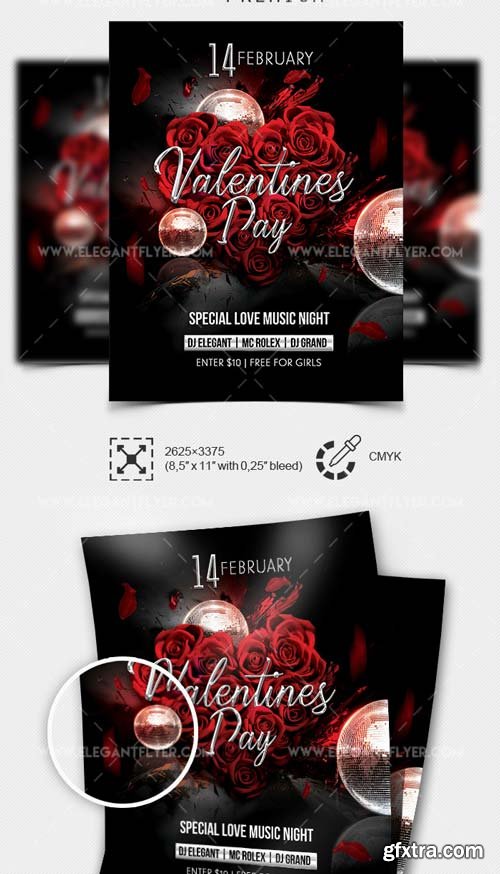 St. Valentine’s Day Party V1 2019 Flyer Template in PSD