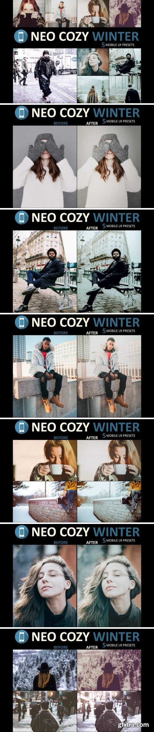 Neo Cozy Winter mobile lightroom presets