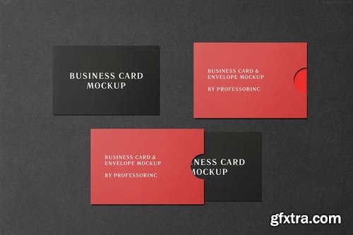 85x55 Business Card Mockup - Black Edition