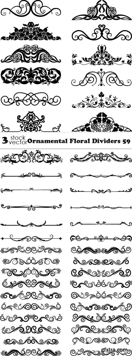 Vectors - Ornamental Floral Dividers 59
