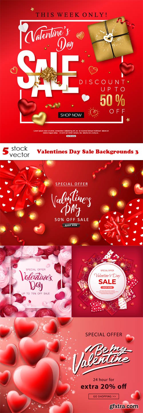 Vectors - Valentines Day Sale Backgrounds 3