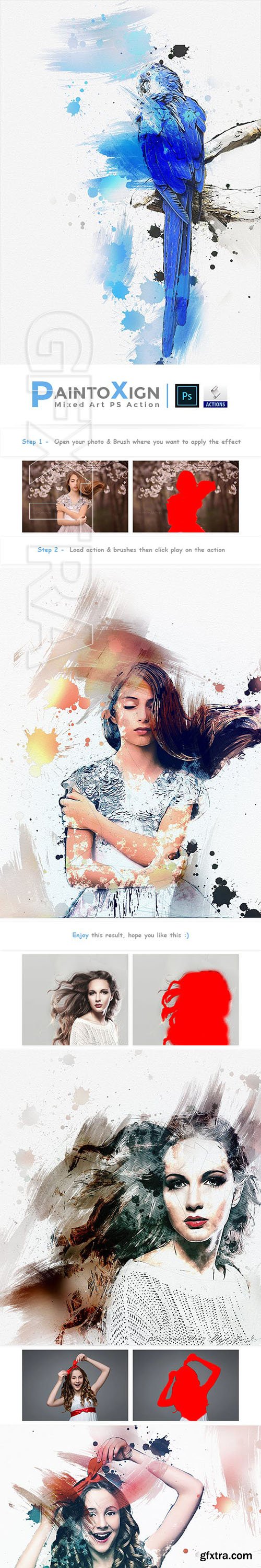 GraphicRiver - PaintoXign Mixed Art PS Action 23106638