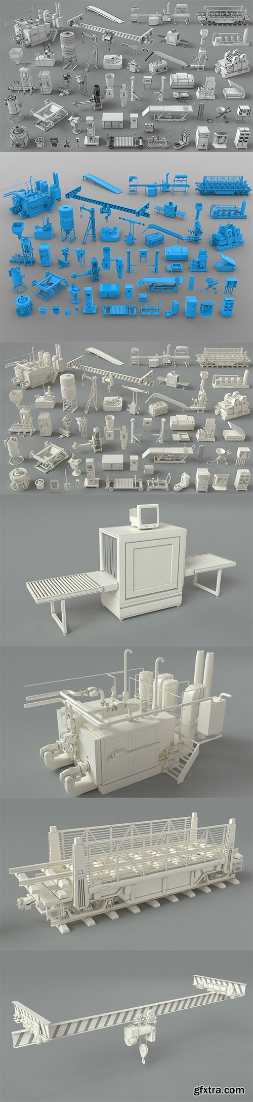 Cgtrader - Factory Units-part-3 - 49 pieces 3D model