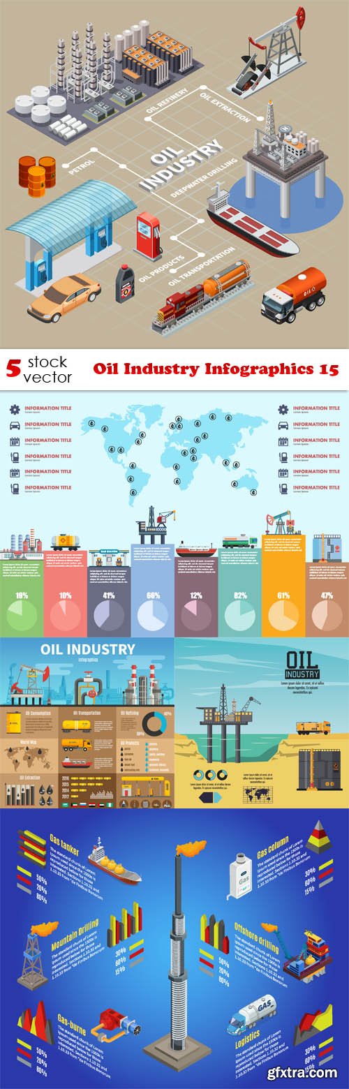 Vectors - Oil Industry Infographics 15