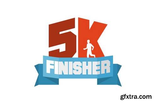 5k finisher running badge