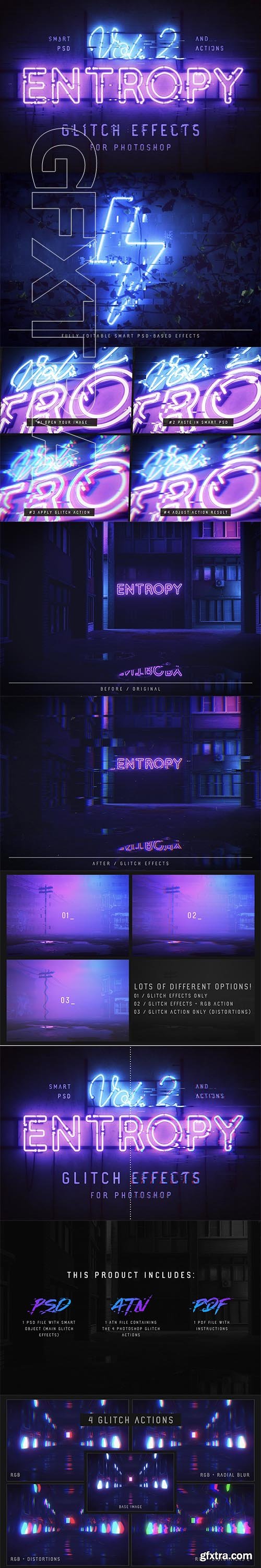 CreativeMarket - Entropy Volume II PS glitch effects 3376655