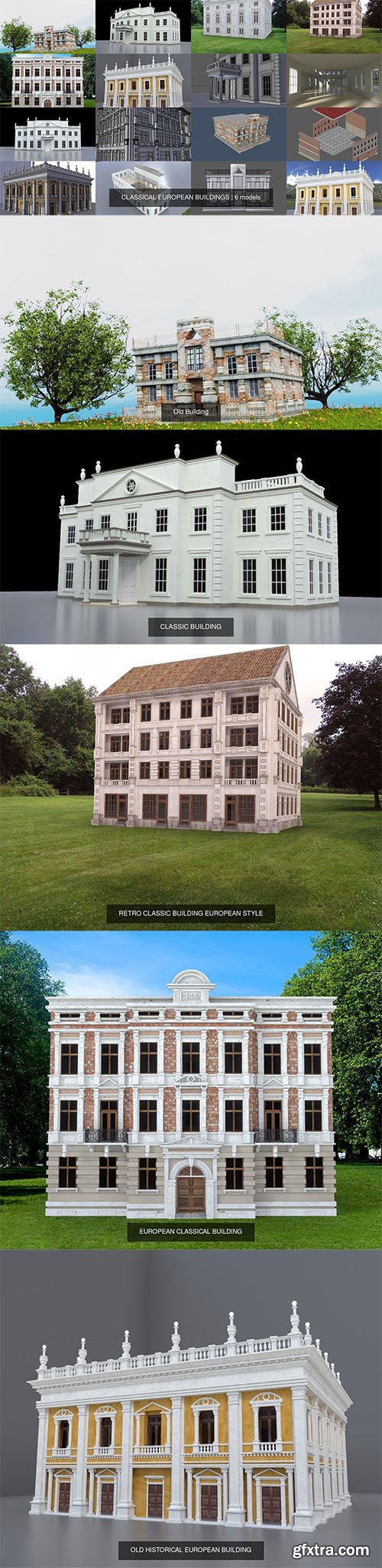 Cgtrader - CLASSICAL EUROPEAN BUILDINGS 3D Model Collection