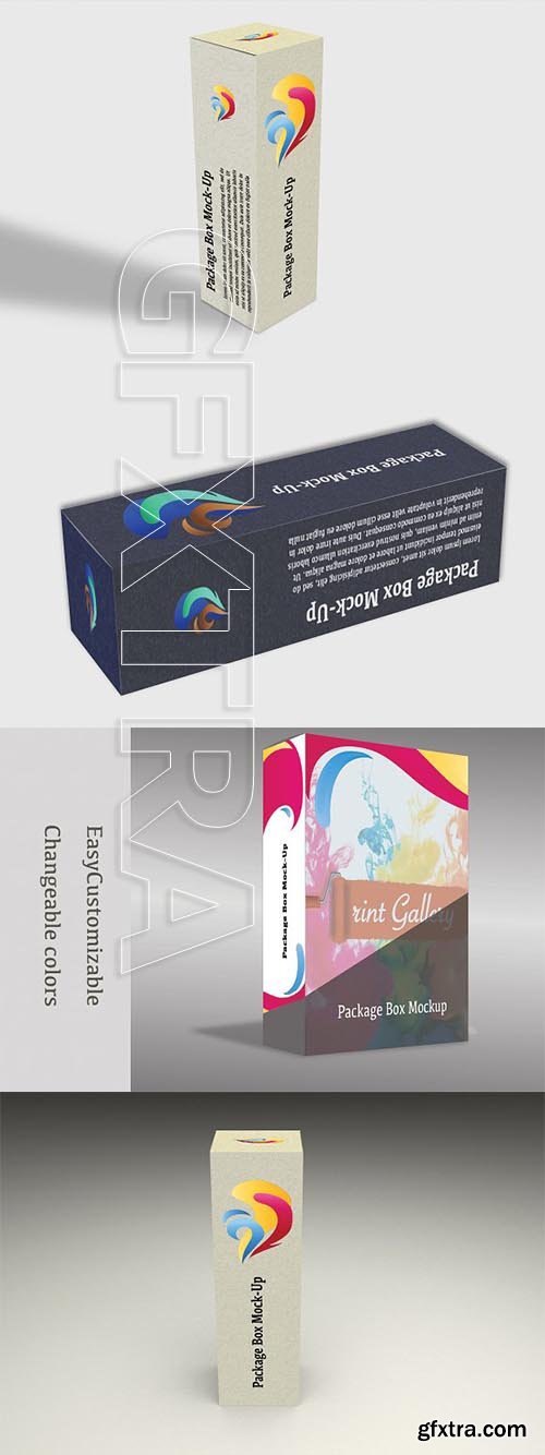 CreativeMarket - Package Box Mock-Up 4 in 1 3354998