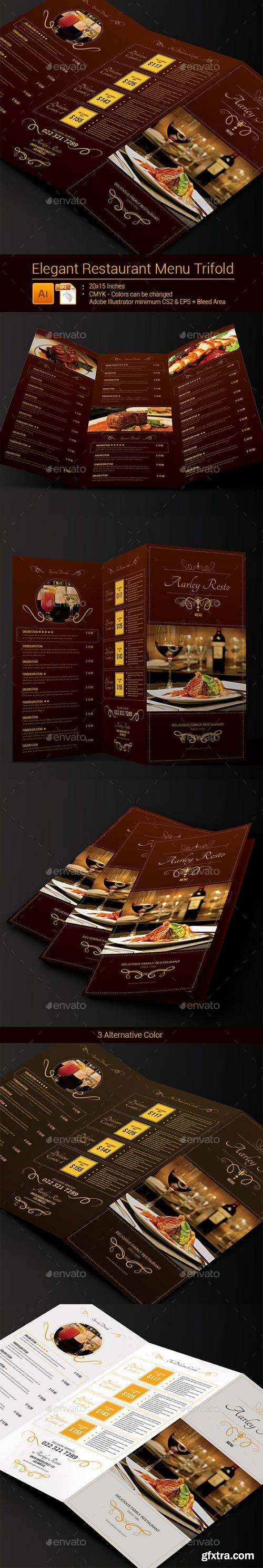 Graphicriver - Elegant Restaurant Menu Trifold 9137918