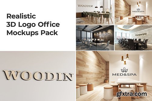 3D Logo Office Mockups Pack Vol 2