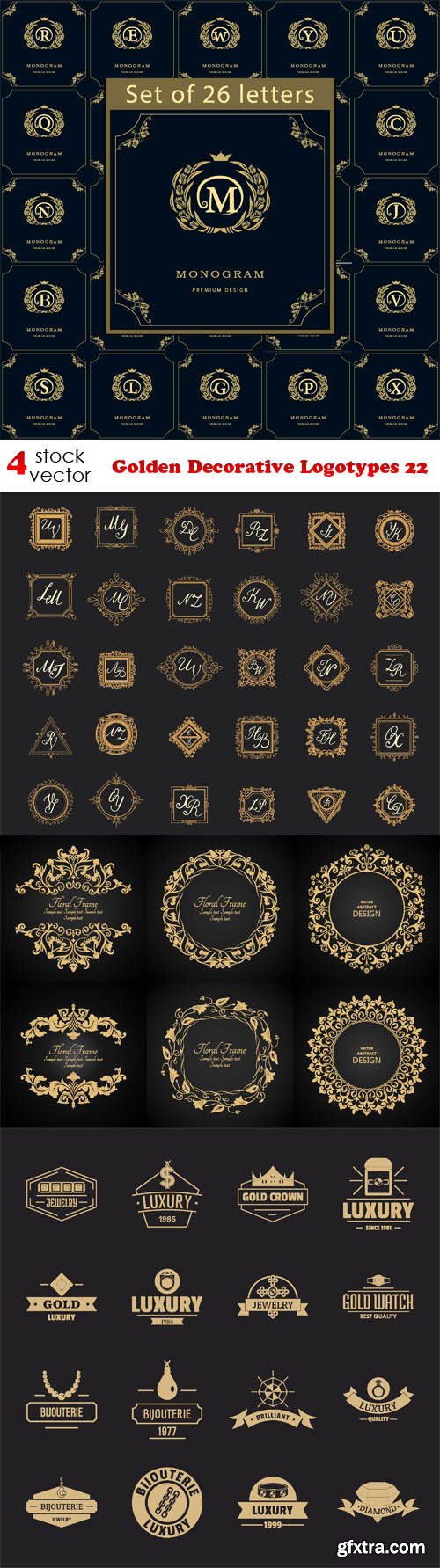 Vectors - Golden Decorative Logotypes 22