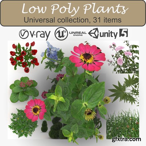 Cgtrader - Low Poly Plants Low-poly 3D model