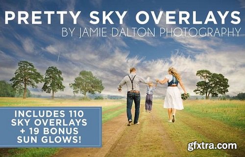 Pretty Sky Overlays + Sun Glows for Photoshop
