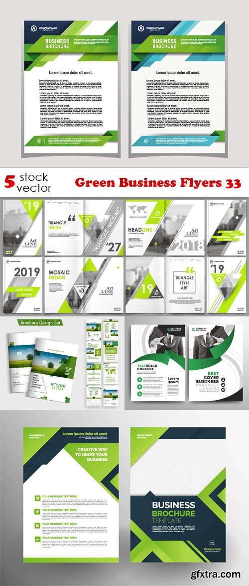 Vectors - Green Business Flyers 33