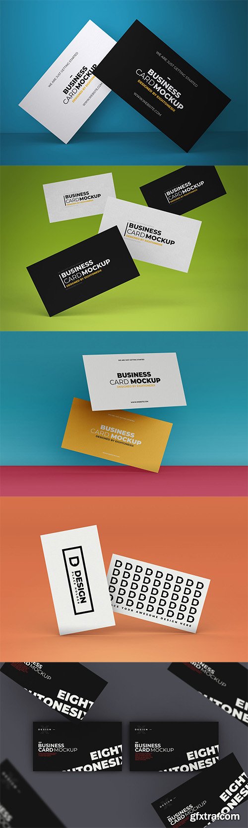 5 Business Card Mock-up Templates