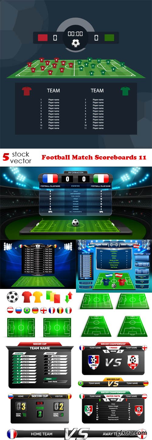 Vectors - Football Match Scoreboards 11