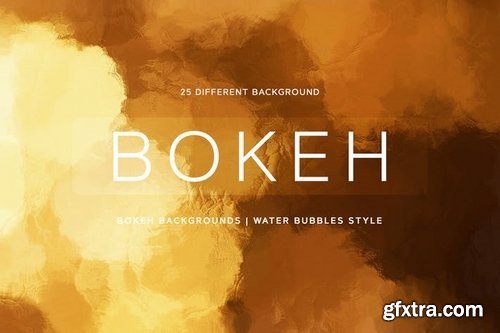 Bokeh Backgrounds -Water Bubbles Style-Gold