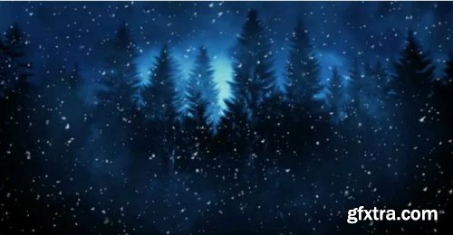 Dark Blue Winter Background - Motion Graphics 155299