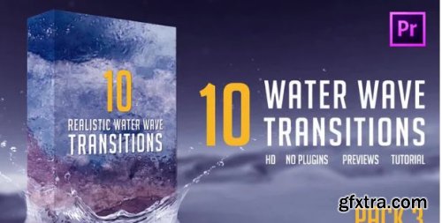 Water Wave Transitions Pack 3 - Premiere Pro Templates 162673