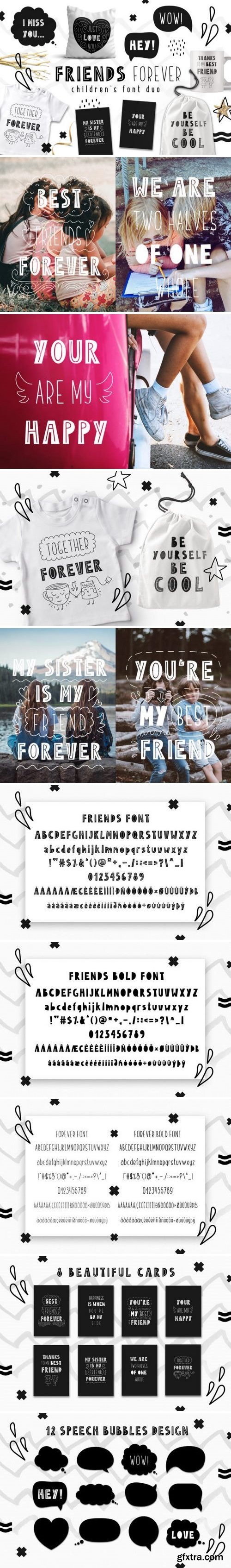 CM - Friends Forever - Childrens font duo 3035823