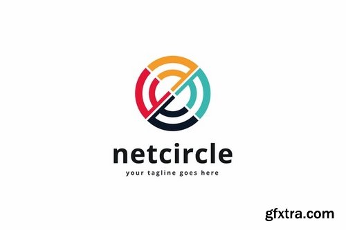 Net Circle E C Letter Logo Template