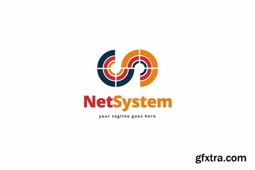 Net System S Letter Logo Template