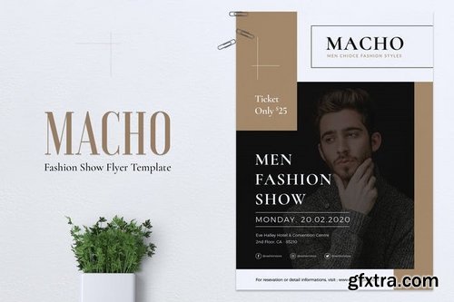 MACHO Fashion Show Flyer