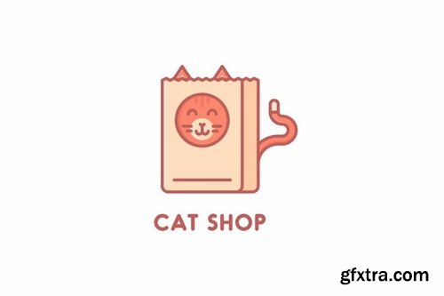 Pet Cat Shop Logo