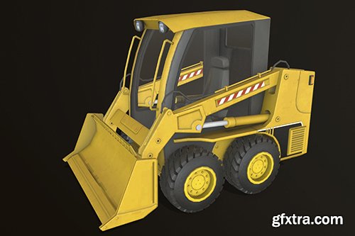 Cgtrader - Mini Bulldozer Low-poly 3D model
