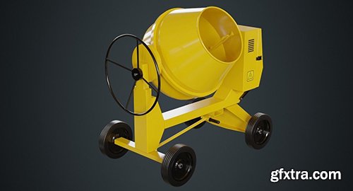 Cgtrader - Concrete Mixer 1A Low-poly 3D model