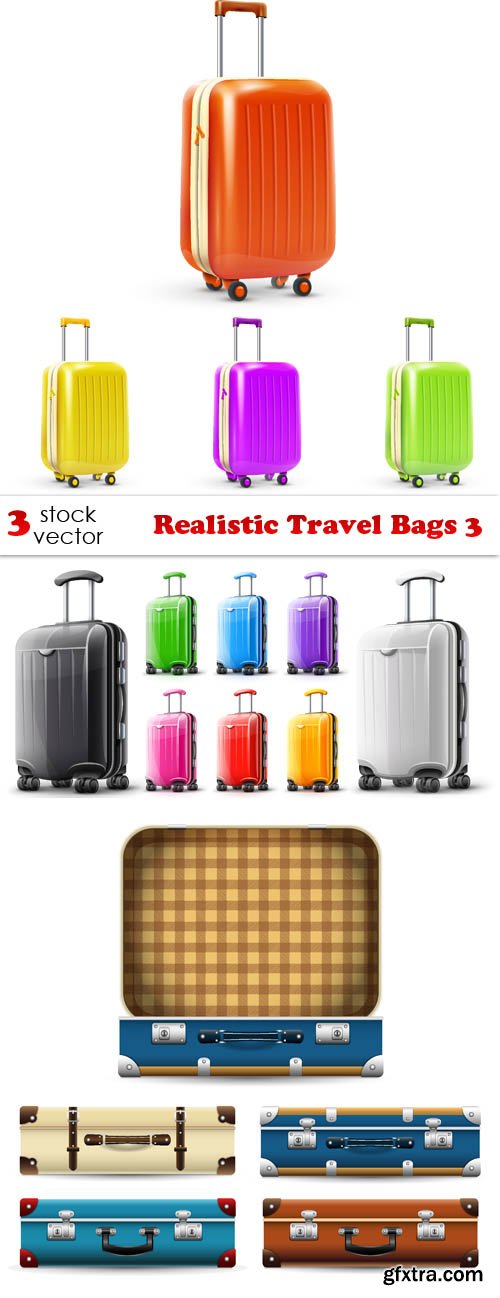 Vectors - Realistic Travel Bags 3