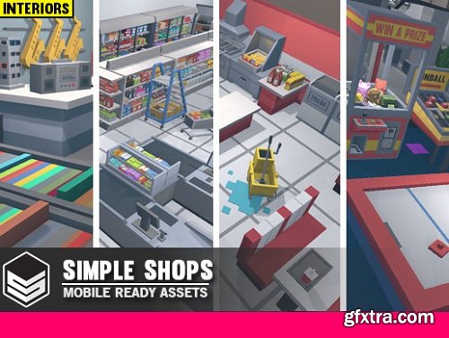 Simple Shop Interiors - Cartoon Assets