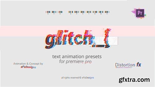 Videohive - Project-x Glitch 30 Text Presets | Mogrt - 23222524