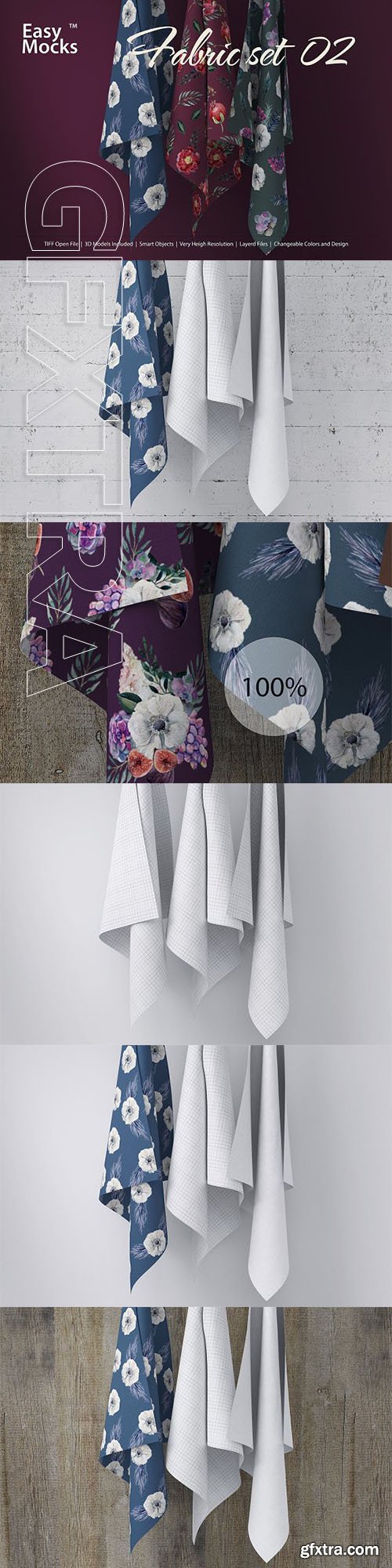 CreativeMarket - Fabric Mockup set 02 3376148