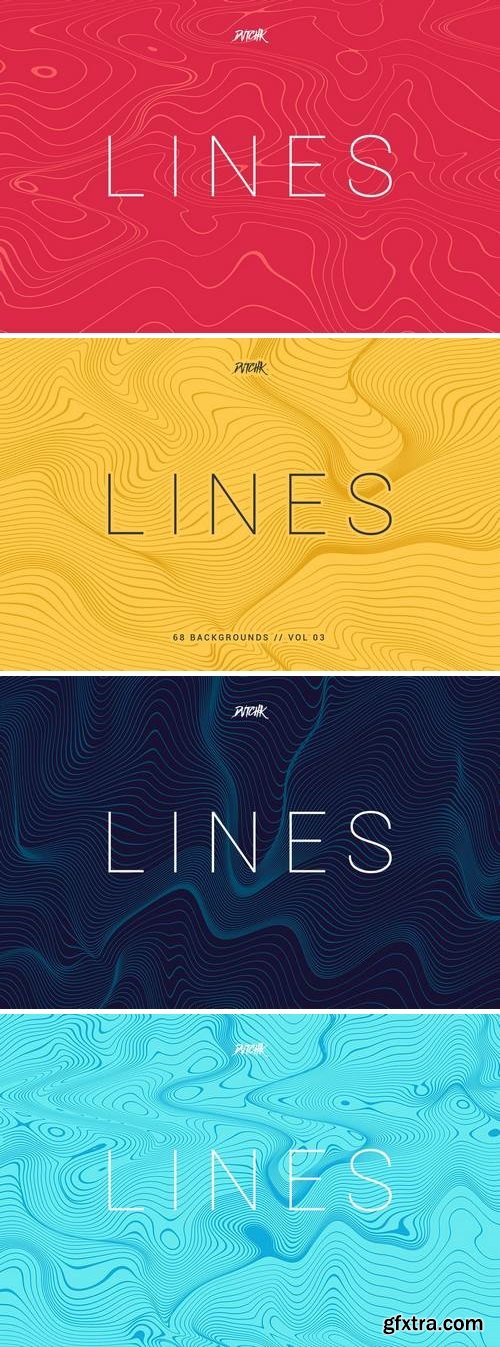 Lines | Abstract Wavy Backgrounds | Vol. 03