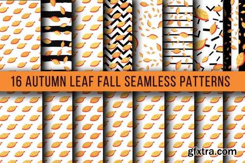 Autumn Leaf Fall Seamless Patterns
