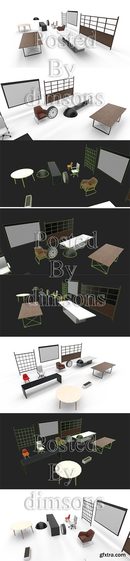 Cgtrader - Interior Collection Pack Low-poly 3D model