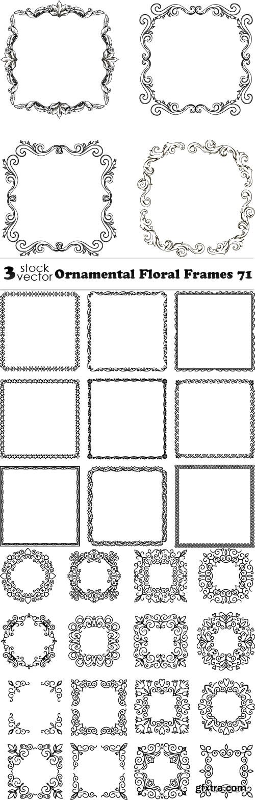 Vectors - Ornamental Floral Frames 71