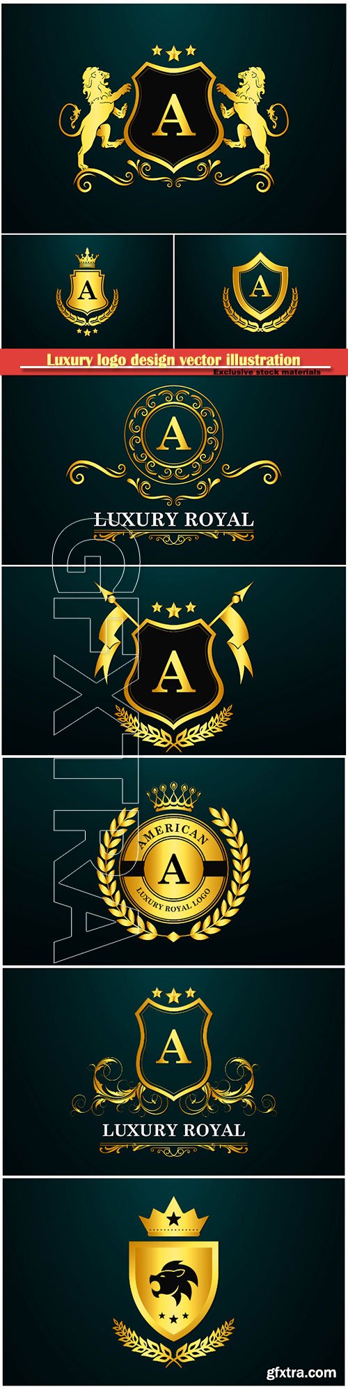 Luxury logo design vector illustration template
