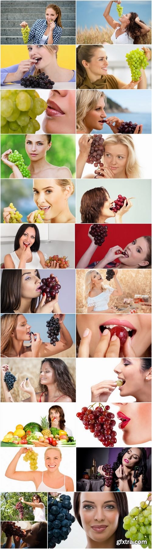 Girl woman eating grapes 25 HQ Jpeg