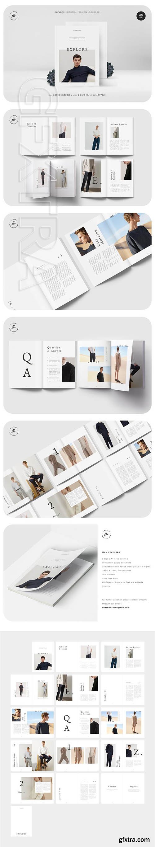 CreativeMarket - EXPLORE Editorial Fashion Lookbook 3479585