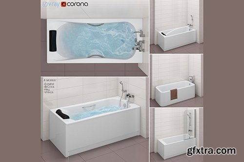 Cgtrader - Set of baths Roca set 31 -Element-BeCool-Hall-Vythos 3D model